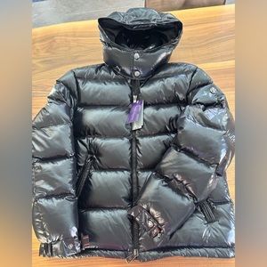 **DEADSTOCK** PURPLE LABEL MENS BLACK PUFFER JACKET